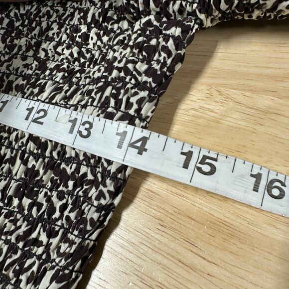 Proenza Schouler White Label NWT Micro Floral Smocked Top Size 4 Turtleneck - Picture 8 of 9